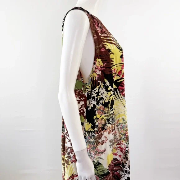 J. Jill Tank Dress Size XL Multicolor Floral Sleeveless Casual Tropical Vacation - Picture 6 of 10